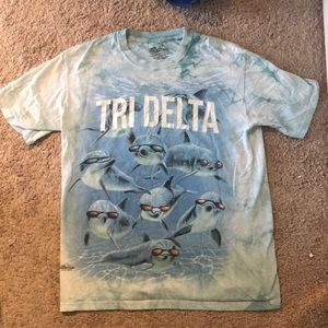 Silly Tri Delta tee with dolphins